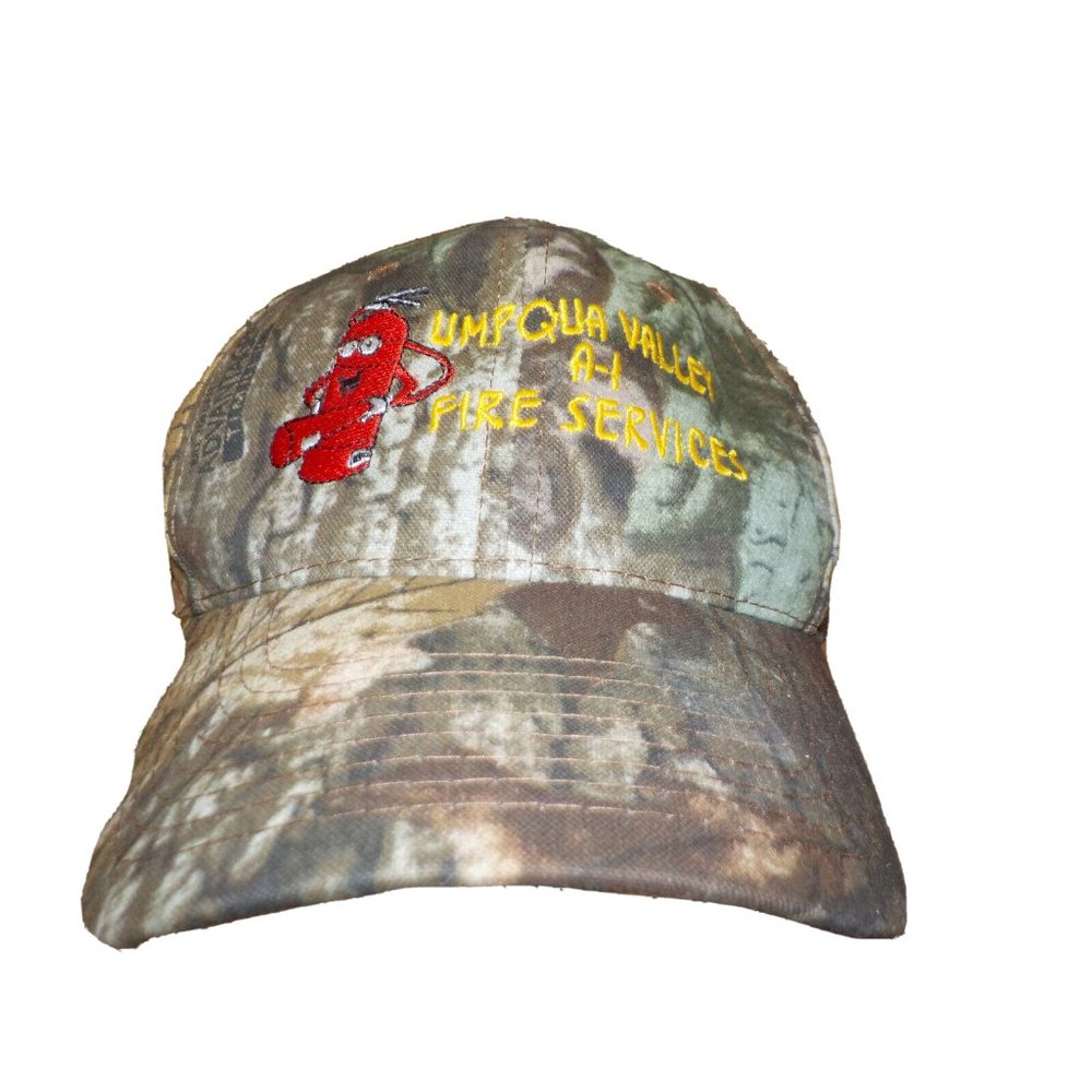 New Bill Jordan's Advantage Camo Timber Umpqua Valley A-1 Fire Services Hat Cap